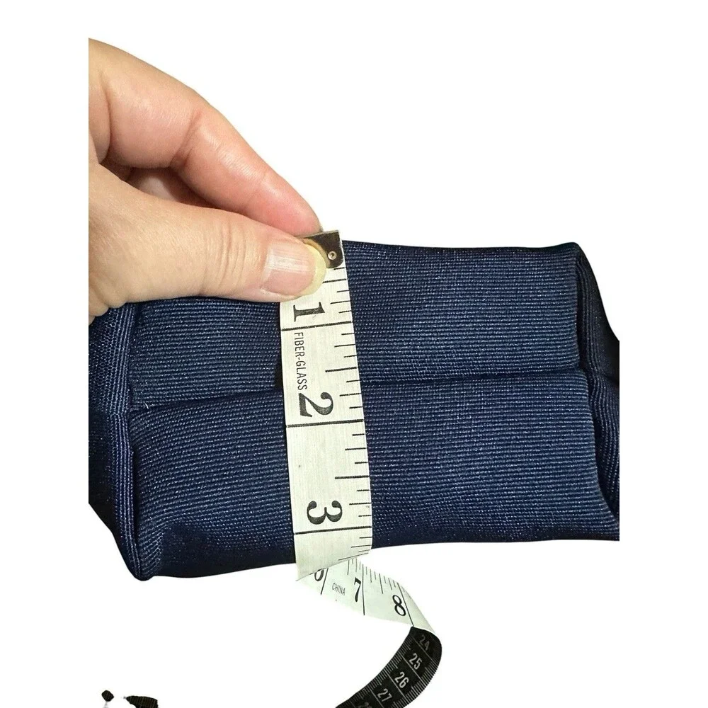 Christian Dior Vintage Novelty Navy & White  Makeup Pouch Bag NEW